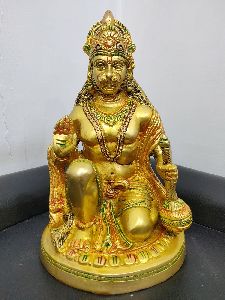 9.5 Inch Brass Hanuman Ji Statue