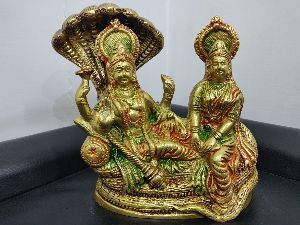 Brass Vishnu Laxmi Statue