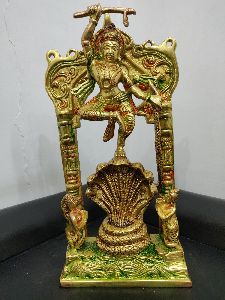 Krishna With Sheshnag Brass Statue