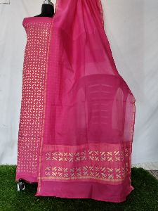 chanderi silk dress material