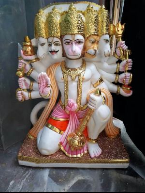 Marble Panchmukhi Hanuman Statue