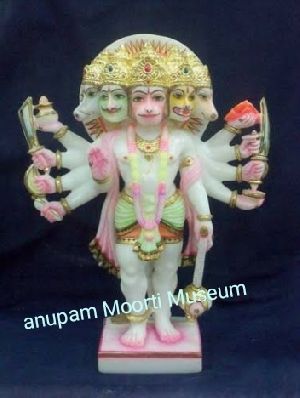 Marble Panchmukhi Hanuman Statue
