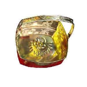 brass flower basket