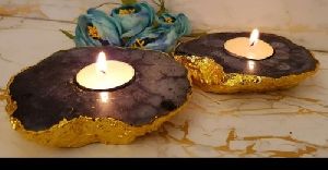 Agate Candle Light Holder