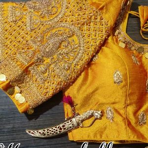 Yellow Embroidered Blouse
