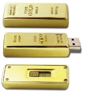 Gold Bar Shape Pen Drive