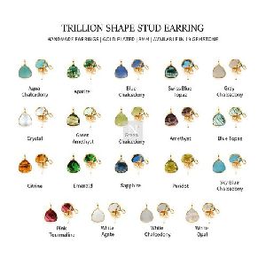 Trillion Shape Stud Earrings