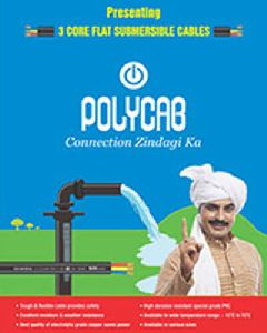 Polycab 3 Core Flat Submersible Cable