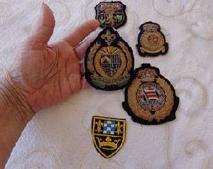 Bullion Wire Embroidered Badges