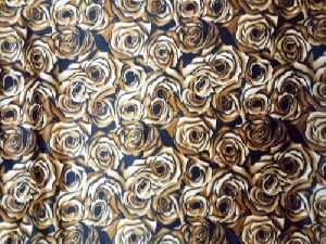 Rose Print Velvet Fabric