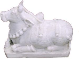 Marble Nandi Statue