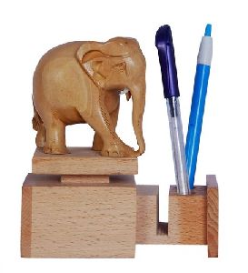 Wooden Desk Pen Stand