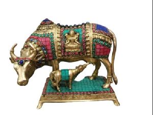 Kamdhenu Cow and Calf Statue