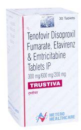 Trustiva Emtricitabine + Tenofovir Disoproxil Fumarate + Efavirenz Tablet