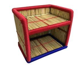 Bamboo Sarkanda Small Rack With 2 Shelf