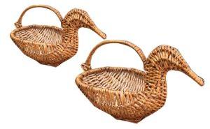 Unique Duck Shaped Cane Basket