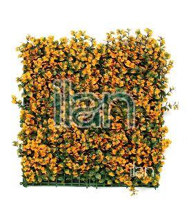 50x50 Cm Blooming Amber Artificial Green Wall