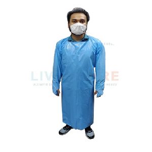 Plastic Isolation Gown with Thumbhole