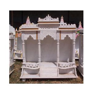 White Marble Pooja Temple Hand Carved Mandir