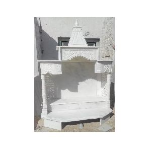 White Marble Pooja Mandir For Home at Low Price
