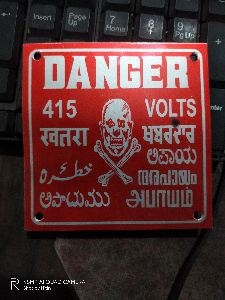 danger sign plate