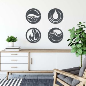 Four Nature Symbol Wall Art