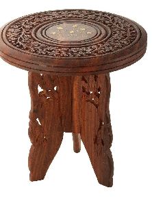 Wooden Folding Side Table 12 Inch