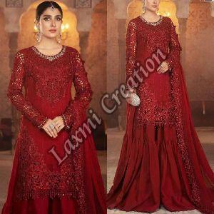 Maria-B Cut Work Plazo Suit