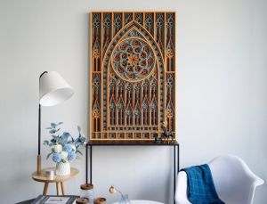 The Castle Multilayer Stacked Wooden Wall Art