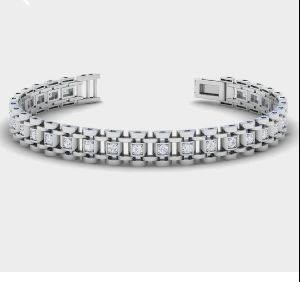 Round Real Diamond Men's Bracelet
