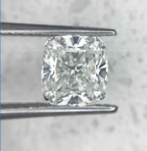 White Certified Cushion Solitaire