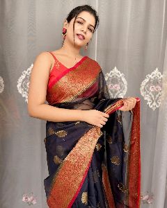 Banarasi Kora Organza Dyeable Soft Silk Saree