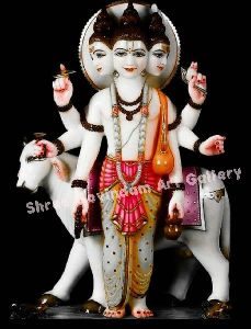 Marble Dattatreya Statue