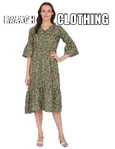 Floral Printed Indo Western Dress for Women