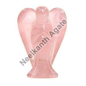 Rose Quartz Agate Stone Angel