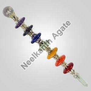 Seven Chakra Agate Stone Round Stick