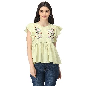 TR104 Pista Cotton Embroidered Tops