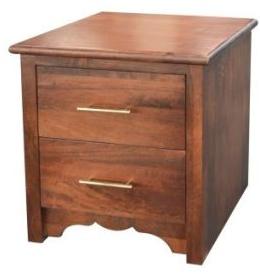 Mango Wood 2 Drawer Bedside Table