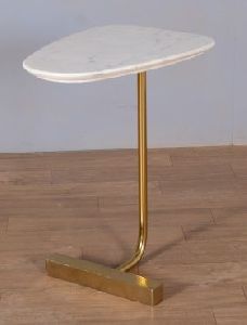 Marble Top Table with Metal Legs