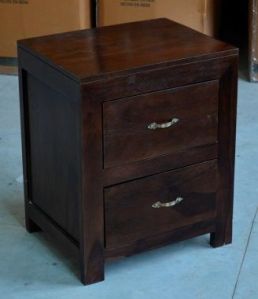 Sheesham Wood 2 Drawer Bedside Table