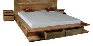 Sheesham Wood Storage Bed