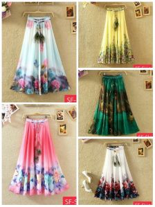 Heavy Crepe Digital Print Skirts