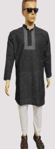 Mens Black Kurta Pajama Set