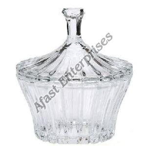 Decorative Glass Bowl with Lid