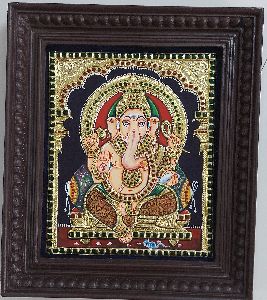 Ganesh ji tanjore painting
