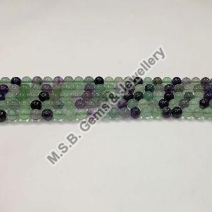 Natural Rainbow Fluorite Round Shape 16 Inch Strand Smooth Polish Stone Beads