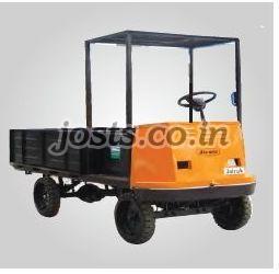 4-Wheel Platform Truck With Side Flap and Operator Canopy
