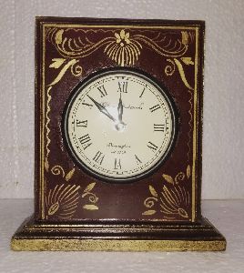 Golden Antique Wooden Clock