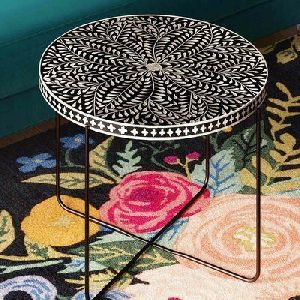 Floral Bone Inlay Coffee Table