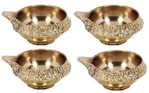 Brass Diya Set of 4